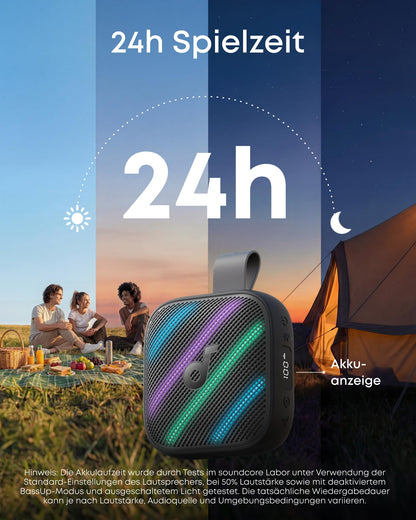 soundcore Boom Go 3i Bluetooth-Lautsprecher 15W, IP68, Schwarz