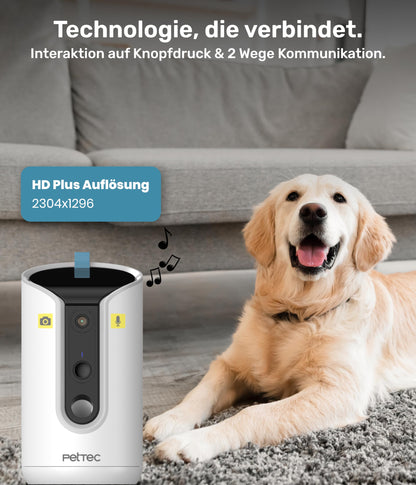 PetTec® Haustierkamera & Futterspender – 360° Leckerliauswurf