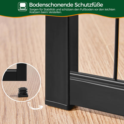 Yaheetech Welpenauslauf 6-teilig – 100cm hoch, faltbar mit Tür