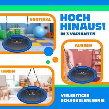 KESSER® Nestschaukel Ø 120cm für Kinder & Erwachsene - Blau