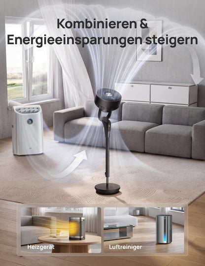 DREO PolyFan 353 Standventilator, 20 dB leise, 90° oszillierend