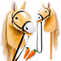 Hoofly Hobby Horse Steckenpferd A3 mit Trense, Beige Haflinger – weiches Stockpferd für Kinder