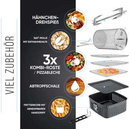 Balter Heissluftfritteuse Airfryer 12 Liter XXL HL-1200