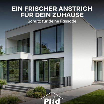 Plid Fassadenfarbe Weiss 10L – wetterbeständige Dispersionsfarbe