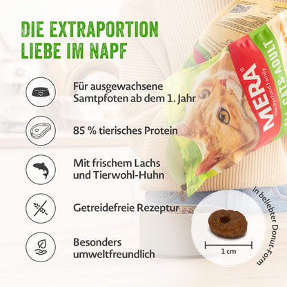 MERA Cats All Cats Adult Trockenfutter Lachs 10 kg - Getreidefrei