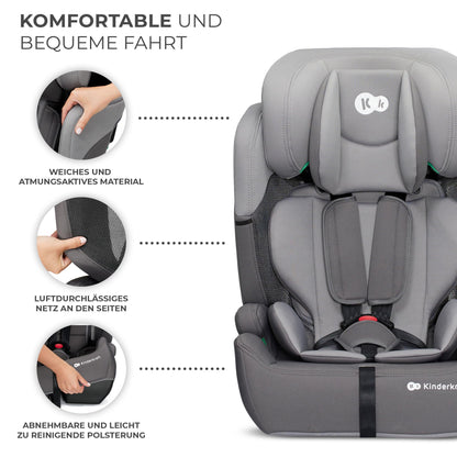 kk Kinderkraft COMFORT UP I-SIZE Kinderautositz 76-150 cm – Grau