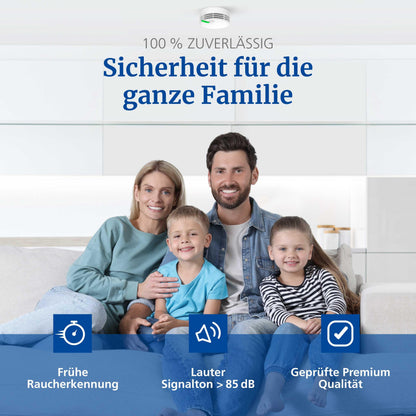 Hekatron Genius Plus Rauchmelder mit 10-Jahres-Batterie, 2 Stück