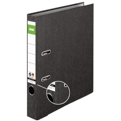 DINOR Recycling Ordner Wolkenmarmor DIN A4 5 cm schwarz 25er Pack
