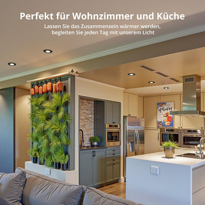 Bojim LED Spot Dimmbar Schwarz Warmweiss 5.5W - 68-80mm, 10er Set