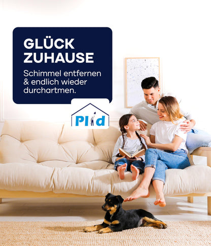 Plid® Anti Schimmel Renovierfarbe Innen Weiss 5L - Sanier-Set
