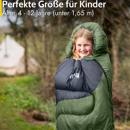 Trail Kinderschlafsack Overnight Adventure Mumienschlafsack Khaki