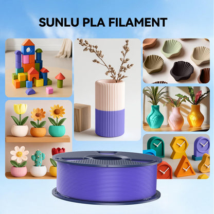 SUNLU PLA Filament 1.75mm Grau, 4x 1kg Spulen für FDM 3D-Drucker