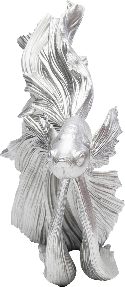 Kare Design Betta Fish Deko Figur – Silber, Fisch-Motiv