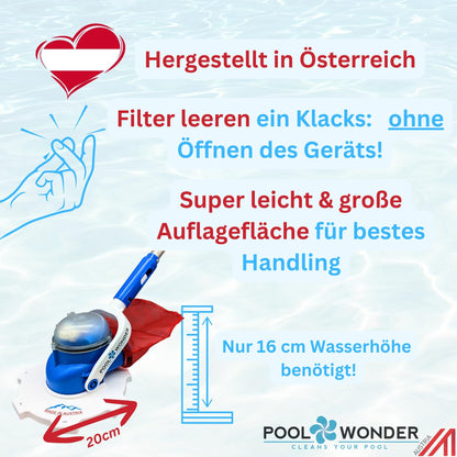 Poolwonder Marvelix Akku Poolsauger – Kabelloser Poolreiniger