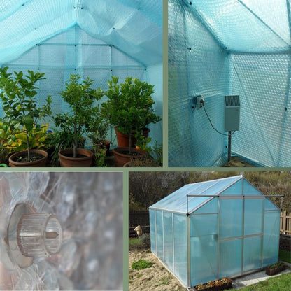 HaGa Isolierfolie Gewächshaus Winterschutz – Noppenfolie 1.5m x 20m