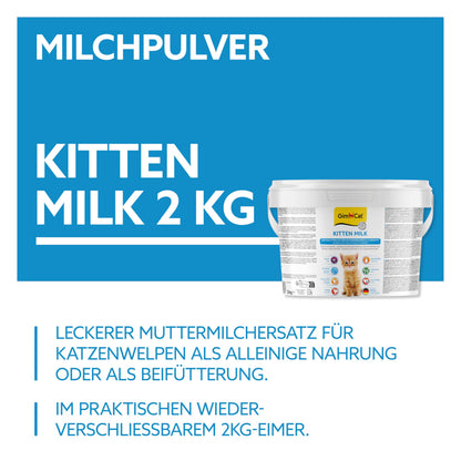 GimCat Kitten Milk Muttermilchersatz mit Taurin, 2 kg Eimer