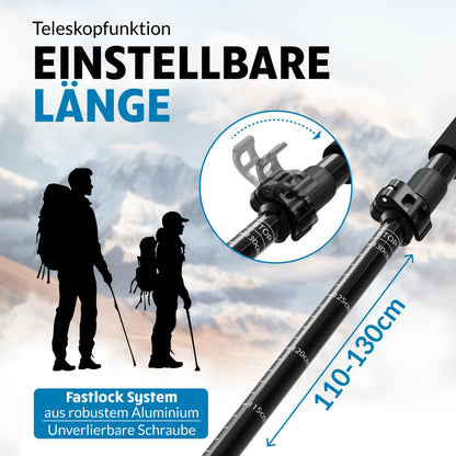 Terra Peak Wanderstöcke Teleskop Aluminium faltbar 110-135 cm