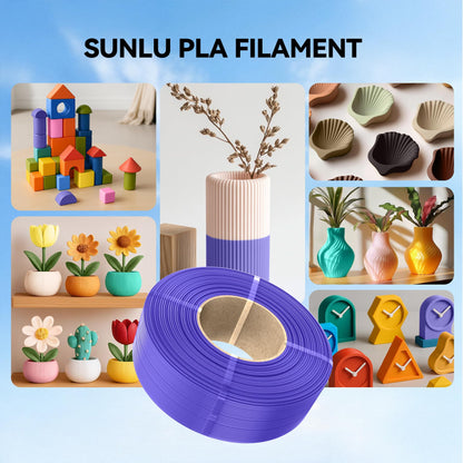 SUNLU PLA Nachfüllfilament 1,75 mm, 4 x 1 kg, 4 Farben