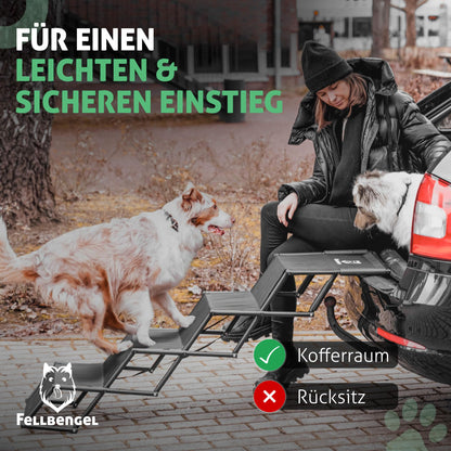 Fellbengel Hundetreppe Auto Klappbar – Mit Sicherheitsstufe