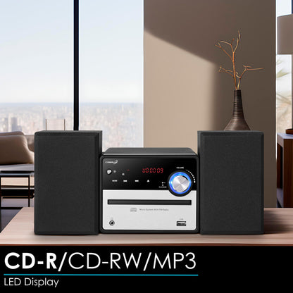 Cyberlux Mini HiFi Stereoanlage mit CD/MP3, USB und FM Radio