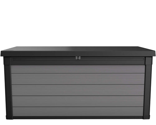 Ondis24 Keter Premier Box Garten-Kissenbox XXL 570 Liter, rechteckig, Anthrazit. Wetterbeständige Box für 570 Liter Gartenkissen/Auflagen.