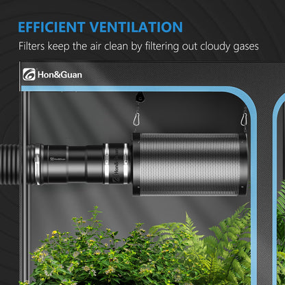 Hon&Guan 100mm Lüftungsset Inline Rohrventilator Komplettset