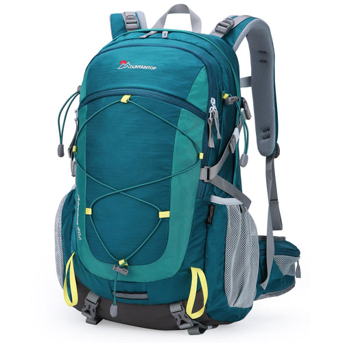 Mountaintop Wanderrucksack 40L mit Regenhülle, Blaugrün
