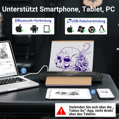ORGBRO X8 Tattoo Stencil Drucker, Bluetooth Thermodrucker