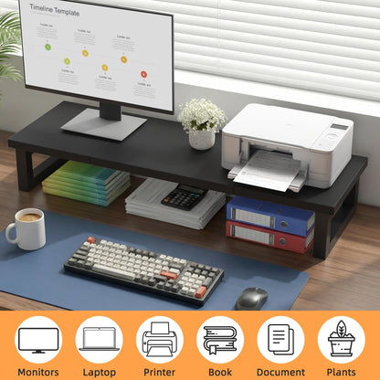 OYRREU Monitorerhöhung CS006 für 2 Monitore, 91x26 cm, schwarz