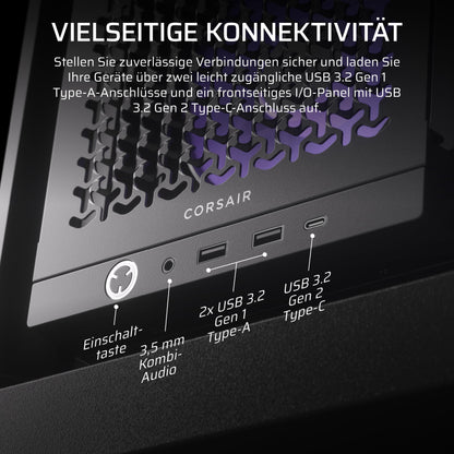 CORSAIR Frame 4000D RS ARGB Mid-Tower ATX PC-Gehäuse - Schwarz