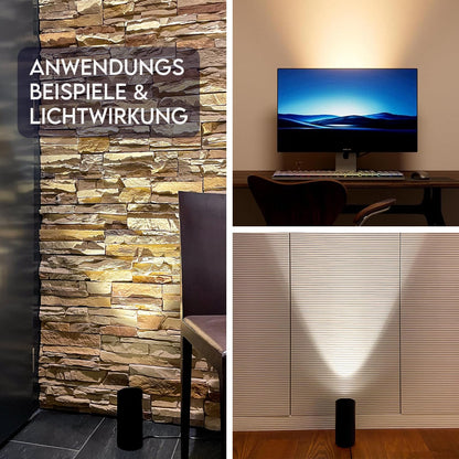 charlique® LED Uplight Spot Bodenstrahler - 2er Set Schwarz GU10