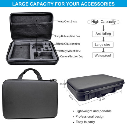 BMUUPY Actioncam Zubehör Set für DJI Osmo Action 5 Pro 4 3 – Schwarz