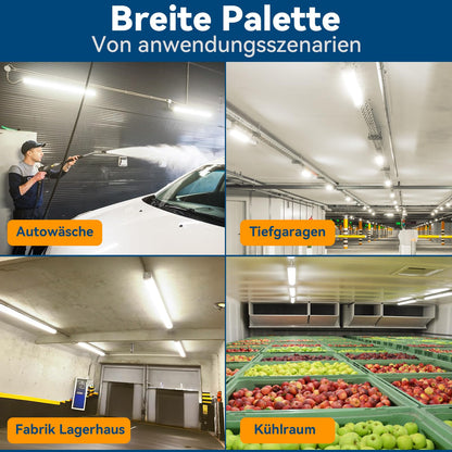 JESLED LED Feuchtraumleuchte 120cm IP65 30W 5200 Lumen 4000K 6 Stück