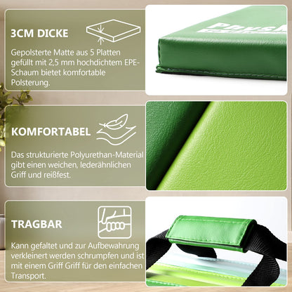 PhysKcal Turnmatte klappbar 5-Panel mit Tragegriffen, Wald