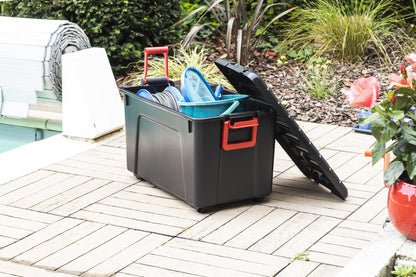 Iris Ohyama SIA-110 Kunststoff-Aufbewahrungsbox - 110l 2er-Set Schwarz