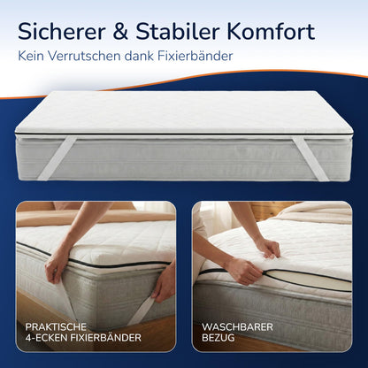 MSS e.K. Komfortschaum Matratzentopper 130 x 200 cm, 6 cm hoch