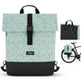 LARKSON Tammo Bike Gepäckträgertasche & Rucksack 2 in 1 Mint, wasserabweisend, aus recyceltem PET