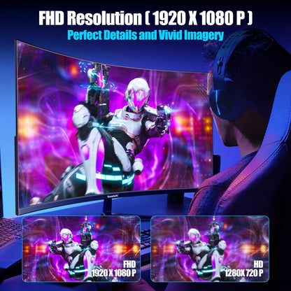 Gawfolk 27 Zoll Curved Gaming Monitor Full HD 165/180Hz