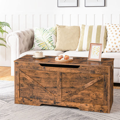 HOOBRO Sitzbank mit Stauraum Truhenbank EBF772CW01 Dunkelbraun