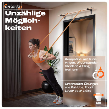 KFA8 Klimmzugstange Wand Holz Pull Up Bar für Calisthenics