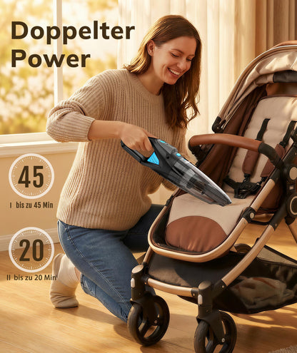 Topipop Akku-Handstaubsauger GV09 kabellos mit HEPA-Filter Schwarz