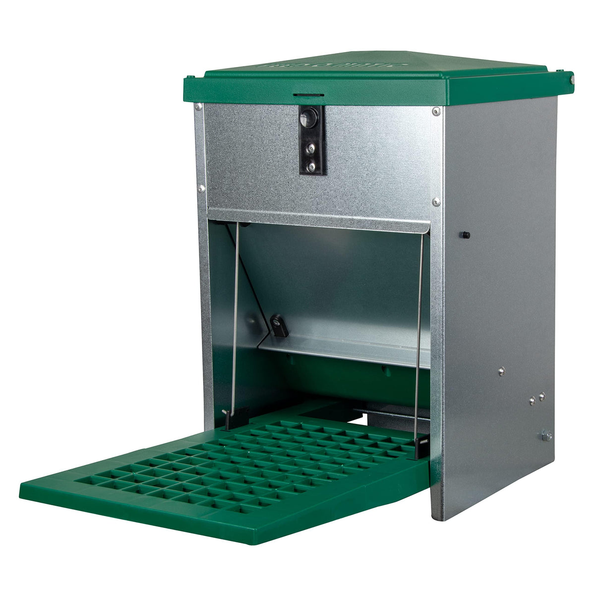 horizont Feedomatic Futterautomat für Hühner mit Trittplatte, 5 kg, verzinktes Blech