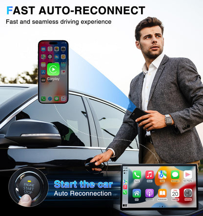 AIZEO Wireless CarPlay Adapter SYY03 für iPhone, Schwarz