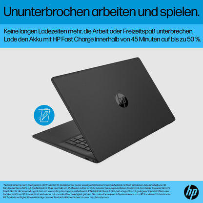 HP Laptop 17,3" FHD - Ryzen 3 7320U 512GB SSD Schwarz