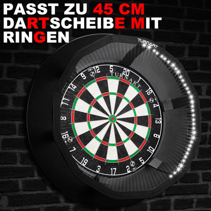 Turnart Dartscheiben-Beleuchtung LED Lichtring mit Helligkeitsregelung