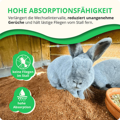 Allkokos Einstreu aus 100 % Kokosfasern für Kleintiere, 3x40 Liter