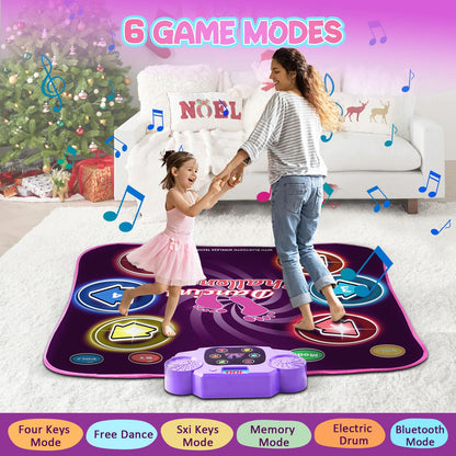 Dhapy Tanzmatte für Kinder mit Bluetooth und LED, 6 Modi, DM01