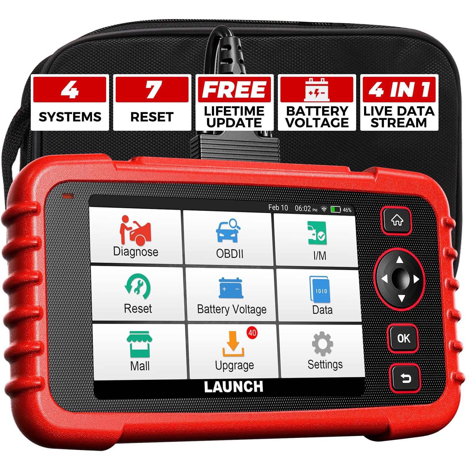 LAUNCH CRP123X V2.0 OBD2 Diagnosegerät für Motor, Getriebe, ABS, SRS