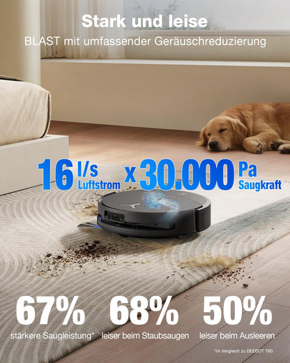 ECOVACS DEEBOT T90 PRO Omni Saugroboter mit Wischfunktion, Schwarz