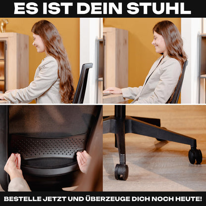 VALKENSTOL M2 Ergonomischer Bürostuhl – ohne Armlehne, Kopfstütze